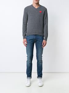 Comme Des Garçons Play embroidered heart jumper - Grijs