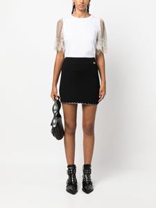 TWINSET Mini-rok met contrasterend stiksel - Zwart