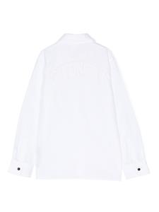 Givenchy Kids logo-embroidered cotton shirt - Wit