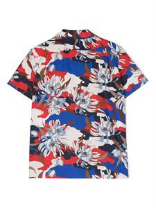 Moncler Enfant Shirt met bloemenprint - Blauw