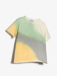 Stone Island Junior T-shirt met tie-dye print - Groen