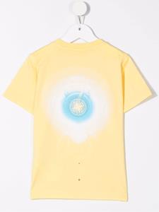 Stone Island Junior T-shirt met logoprint - Geel