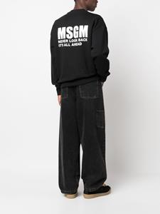MSGM Sweater met logoprint - Zwart