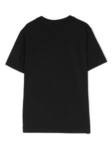 Stone Island Junior Katoenen T-shirt - Zwart