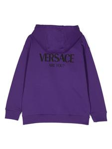 Versace Kids Hoodie met logoprint - Paars