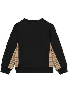 Burberry Kids Sweater met Vintage Check - Zwart