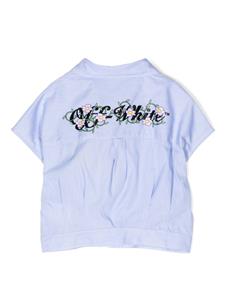 Off-White Kids Gestreept T-shirt - Blauw