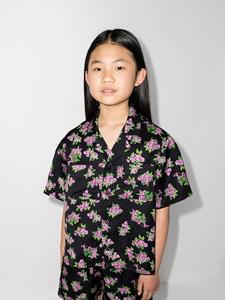 Natasha Zinko Kids Shirt met bloemenprint - Zwart