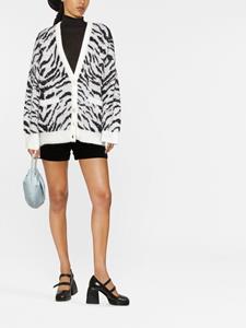 Alessandra Rich Vest met zebraprint - Wit