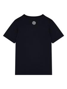 Stone Island Junior T-shirt met logoprint - Zwart