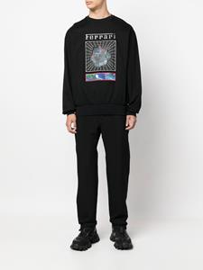 Ferrari Sweater met grafische print - Zwart