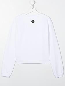 Philipp Plein Junior Sweater met geborduurd logo - Wit