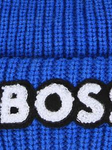 BOSS Kidswear Muts met logopatch - Blauw