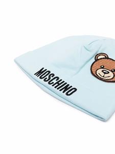 Moschino Kids Muts met teddybeer patroon - Blauw