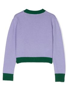 Marni Kids Sweater met colourblocking - Paars