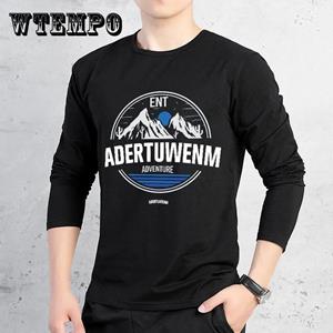 WTEMPO Winter Men's Long-sleeved T-shirt Pullover Sweater Autumn Clothes Plus Velvet Thickened Bottoming Shirt Men's Clothing