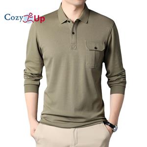 Cozy Up Men's Long-sleeved T-shirt Casual Solid Color Lapel Pocket Youth Sweater