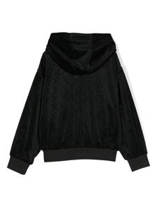 BOSS Kidswear Hoodie met monogram patroon - Zwart