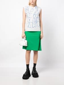 Raf Simons Midi-jurk met geplooid vlak - Groen
