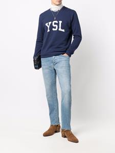 Saint Laurent Sweater met logoprint - Blauw