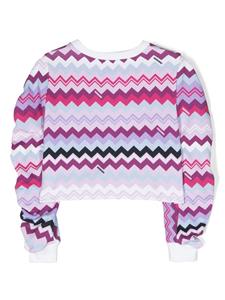Missoni Kids Sweater met zigzag-print - Roze