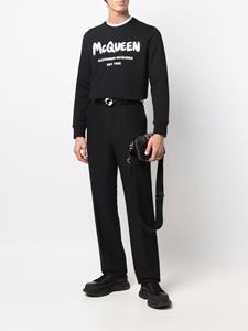 Alexander McQueen Sweater met graffiti-print - Zwart