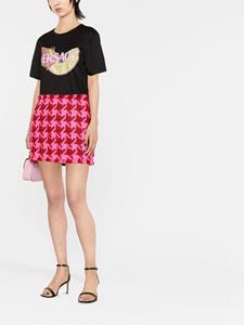 Versace Mini-rok met pied-de-poule print - Roze