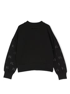 Karl Lagerfeld Kids Sweater met monogram print - Zwart