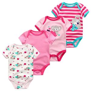 KIDDIEZOOM Baby Clothes Newborn Bodysuits Short Sleeve Toddler Costumes Kids Clothing BDS4119