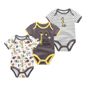 KIDDIEZOOM Baby Clothes Newborn Bodysuits Short Sleeve Infantil Toddler Costumes Kids Clothing