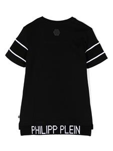 Philipp Plein Junior T-shirt met geborduurd logo - Zwart