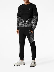 Philipp Plein Sweater met paisley-print - Zwart