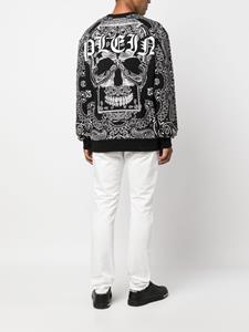 Philipp Plein Sweater met bandanaprint - Zwart