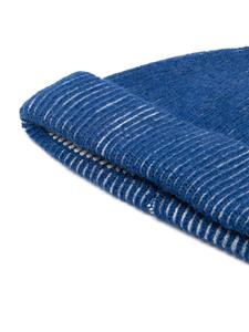 Roberto Collina two-tone ribbed-knit beanie - Blauw