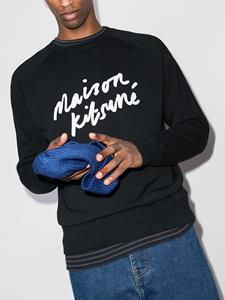 Maison Kitsuné Sweater met logo - Blauw