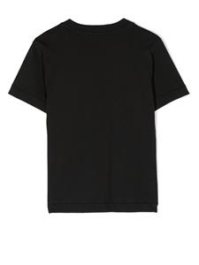 Stone Island Junior T-shirt met logo - Zwart