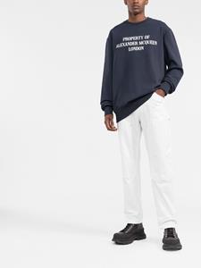 Alexander McQueen Sweater met logoprint - Blauw