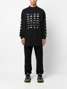 Balenciaga Sweater met logoprint - Zwart