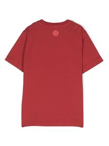 Stone Island Junior Shirt met logoprint - Rood