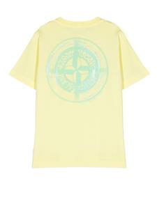Stone Island Junior T-shirt met logoprint - V0031 GIALLO