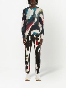 Alexander McQueen Sweater met abstracte print - Zwart