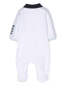 BOSS Kidswear Pyjama met logoprint - Wit
