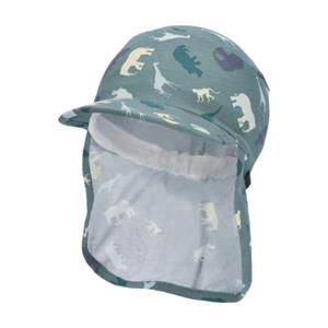 Sterntaler Peaked cap met nekbescherming Safari donkergroen