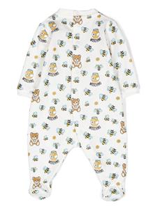 Moschino Kids Pyjama met teddybeerprint - Wit