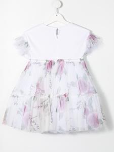 Monnalisa Mini-jurk met bloemenprint - Wit