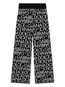 Dolce & Gabbana Kids Trui met monogram-jacquard - Zwart