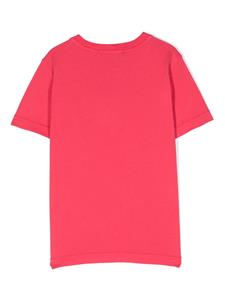 Stone Island Junior T-shirt met logoprint - Roze