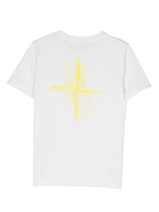 Stone Island Junior T-shirt met logoprint - Wit