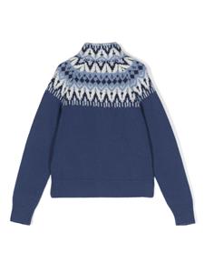 Moncler Enfant Intarsia hoodie - Blauw