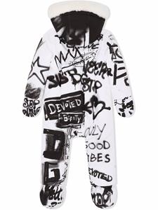 Dolce & Gabbana Kids Sneeuwpak met graffiti-print - Zwart